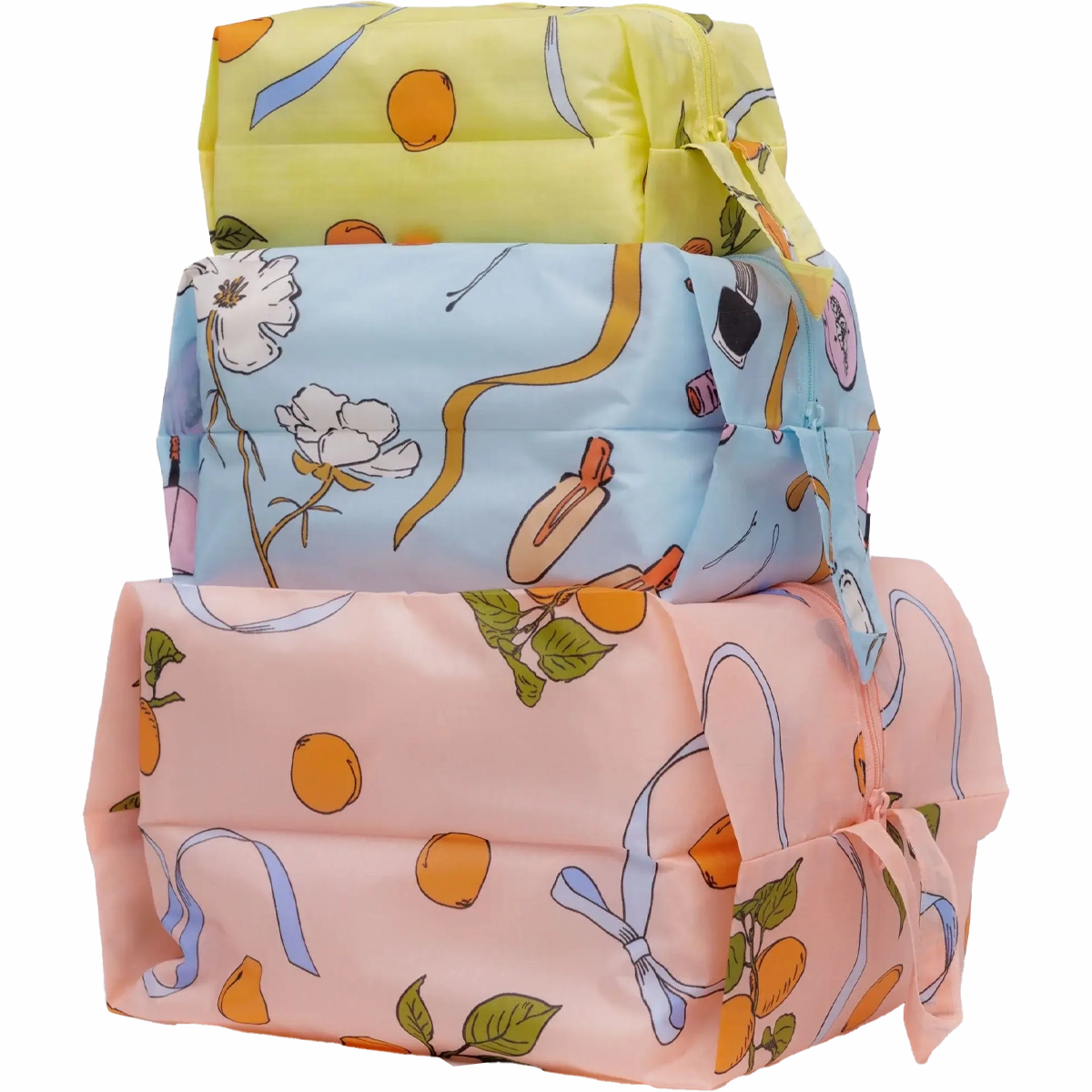 3D Zip Set Stylish Travel Bag