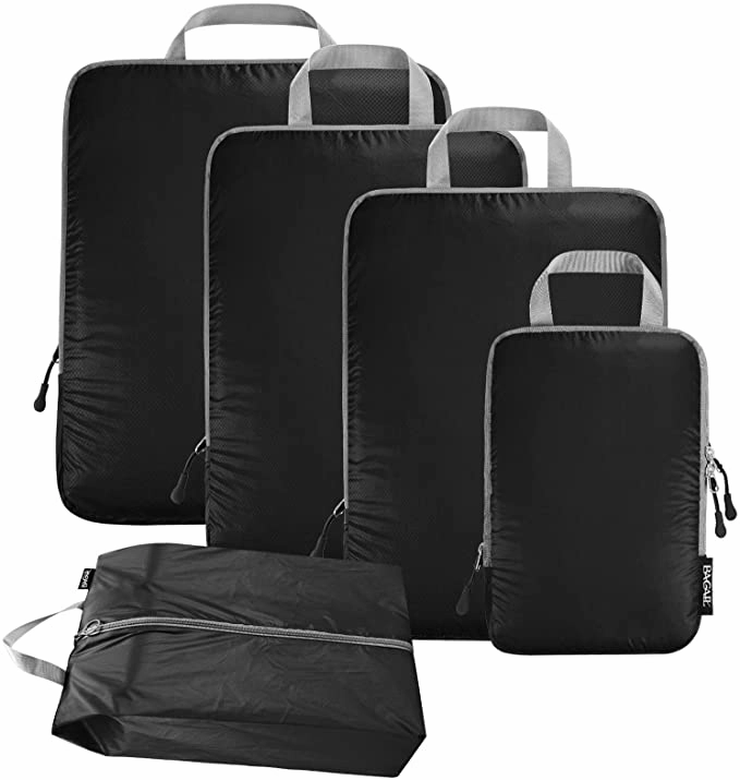 Compact Duffel Bag 40D Ultralight Compression Nylon Packing Cubes Travel Accessories(5Set )