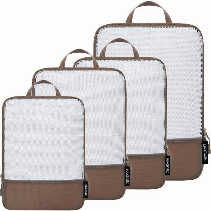 70D Ultralight Compression  Mesh Packing Cubes(4Set ) Stylish Carry-On Bag Business Duffel Bag
