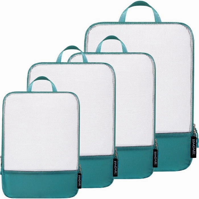 70D Ultralight Compression  Mesh Packing Cubes(4Set ) Travel Carry Bag Compact Travel Organizer