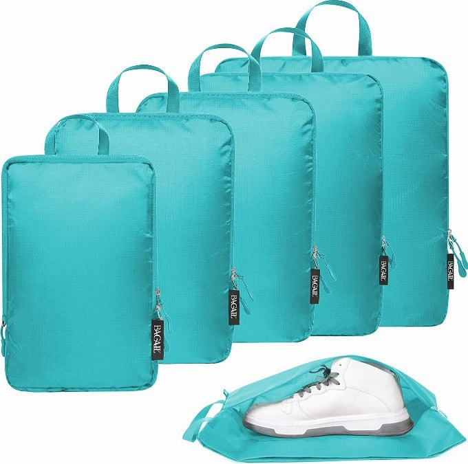 70D Ultralight Compression Packing Cubes Packing Organizer With Shoe Bag For Travel Accessories Luggage Suitcase Backpack6Set Rolling Bag