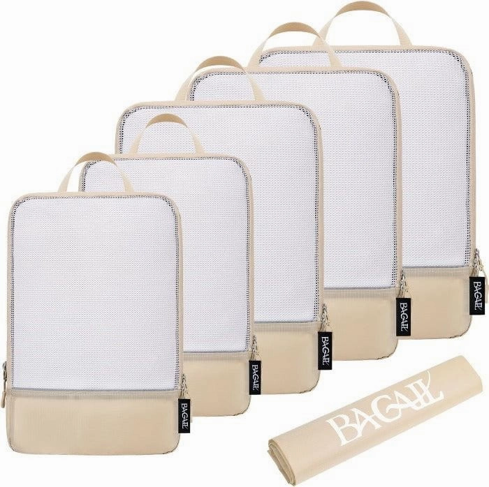 Cabin Luggage 70D Ultralight Compression Packing Cubes With Laundry Bag6Set