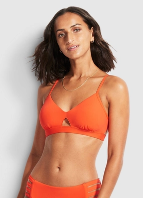 Active Hybrid Bralette - Spicy Orange affordable swimwear for women, chic swimsuits for women