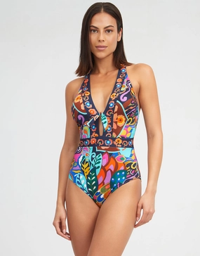 Aida Plunge Swimsuit plus size swimwear women, curvy womens swimsuits