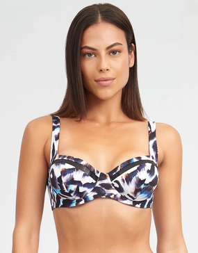 Alika Balcony Bikini Top - Animal full coverage swim tops, cute bikini tops