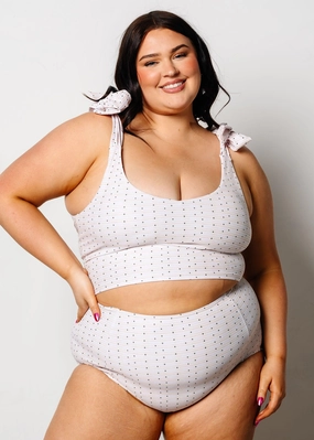 All Neutral | High-Waisted Bottoms elastic waistband swim bottoms, mix-and-match bikini bottoms
