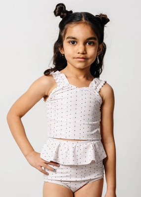 All Neutral | Mini Peplum Bottoms girls full coverage swimwear, kids swimwear for pool