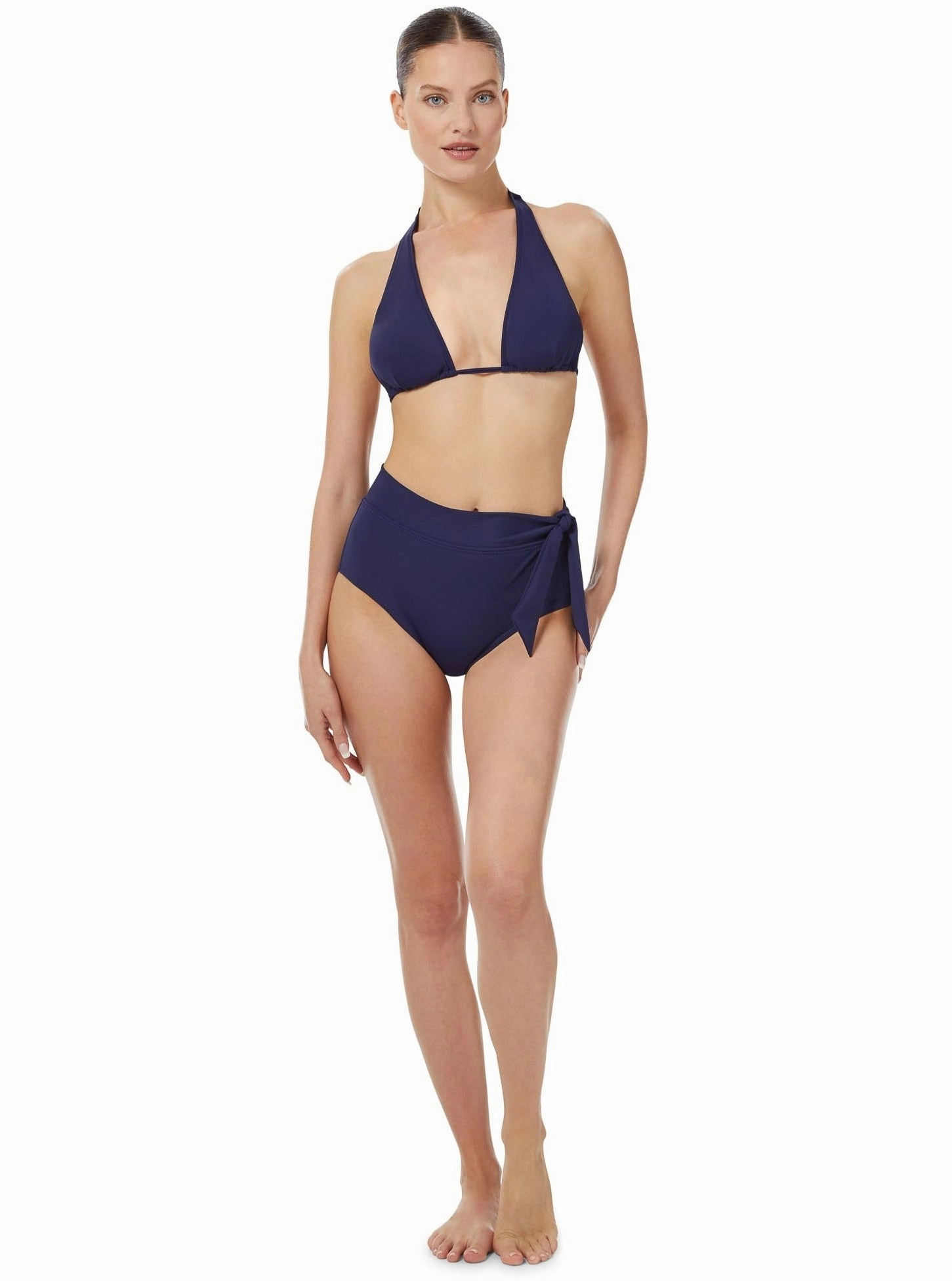 Allison Top Navy Satin