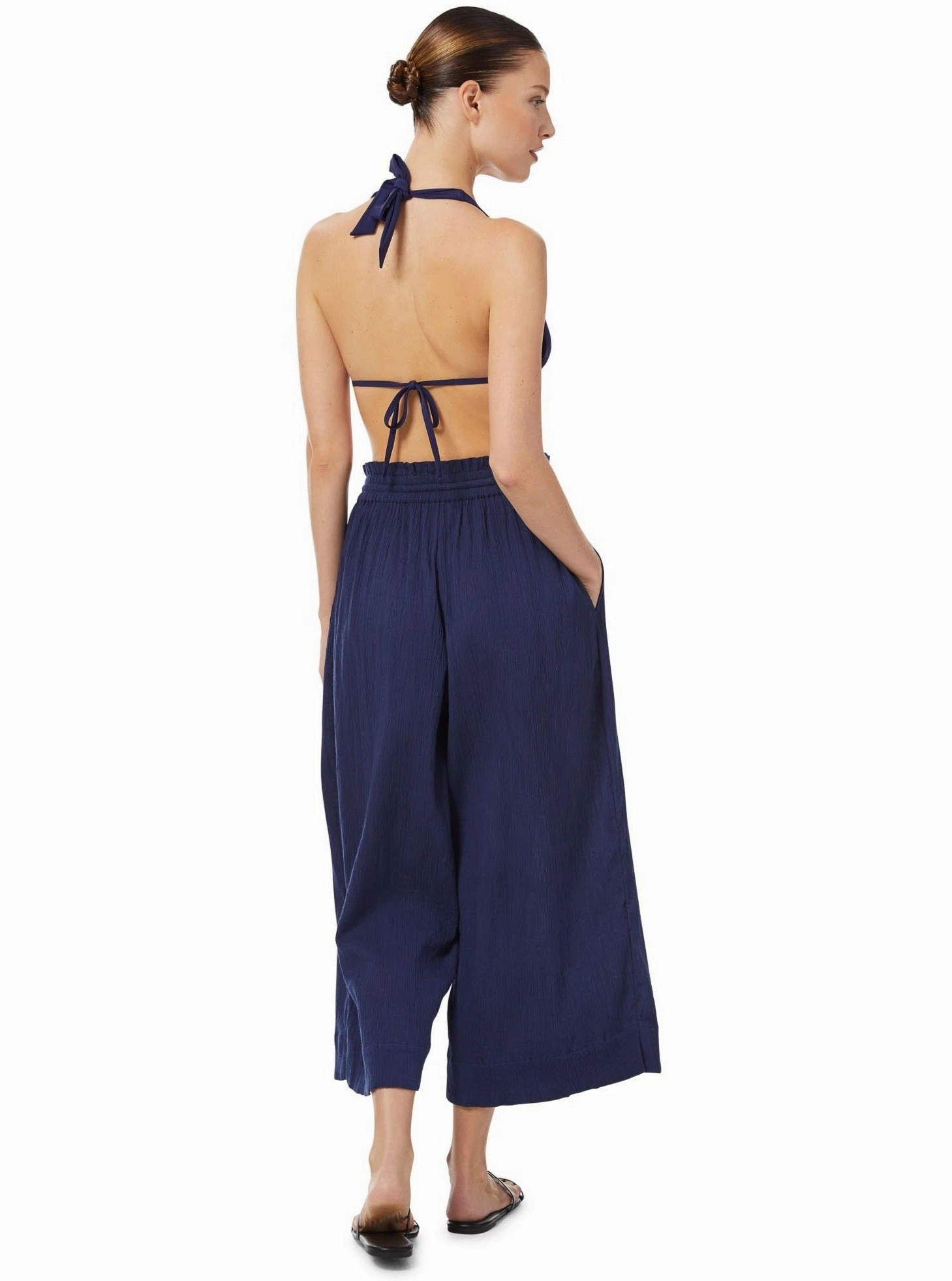 Allison Top Navy Satin