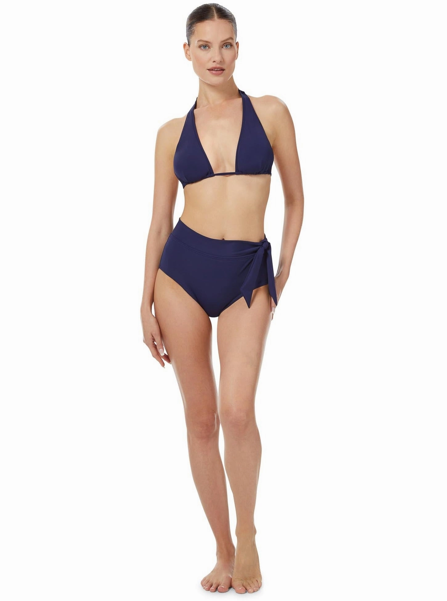 Allison Top Navy Satin