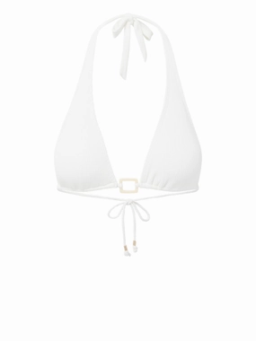 Allison Top Trim Ivory Texture fashionable beach swimwear, modern womens bikinis