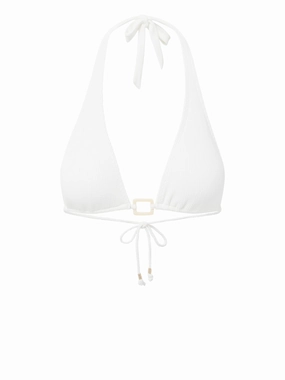 Allison Top Trim Ivory Texture strapless swimwear tops, lightweight swim tops