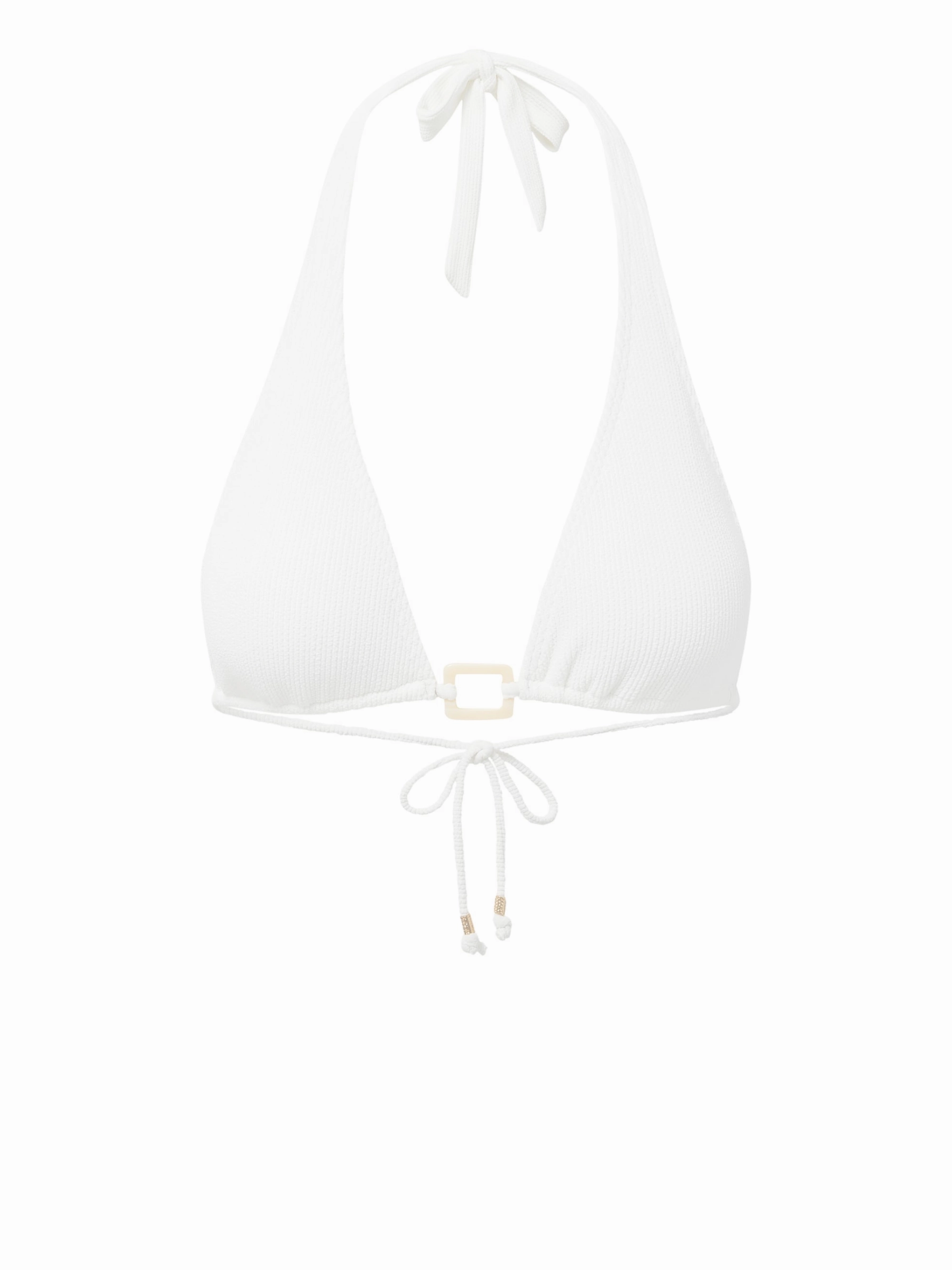 Allison Top Trim Ivory Texture fashionable beach swimwear, modern womens bikinis