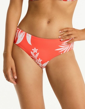 Aloha Mid Bikini Pant - Flame adjustable swim bottoms women, flattering bikini bottoms