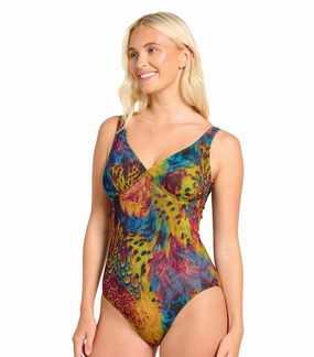 Amalfi Tan Through Support Top Swimsuit fashionable swimwear for women, elegant womens swimwear