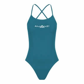 AMANZI Girls Tie-Back Swimsuit - Bermuda swim training suits women, performance one piece swimsuits