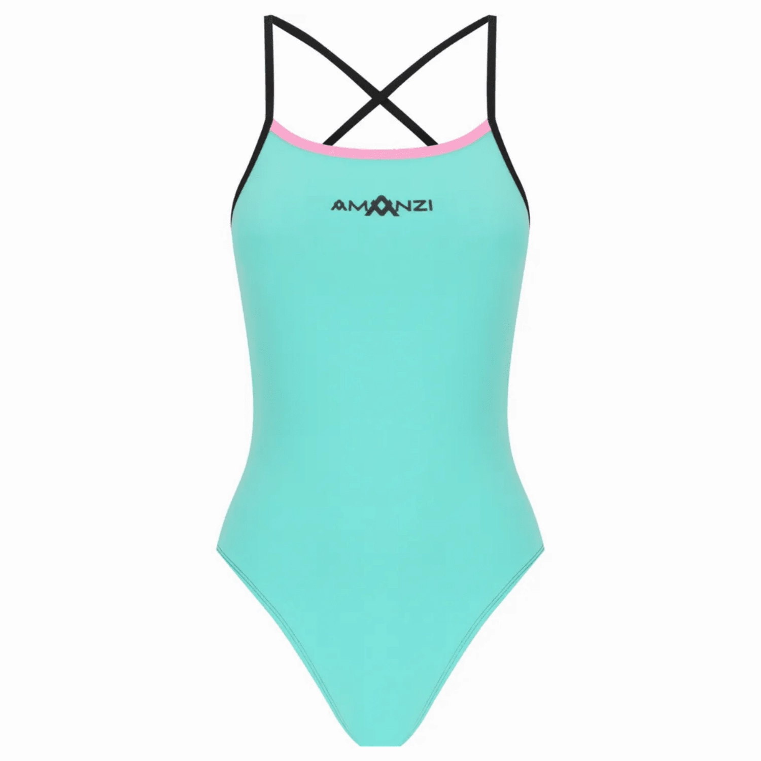 AMANZI Women's Tie-Back Swimsuit - Cotton Candy swim training suits women, performance one piece swimsuits