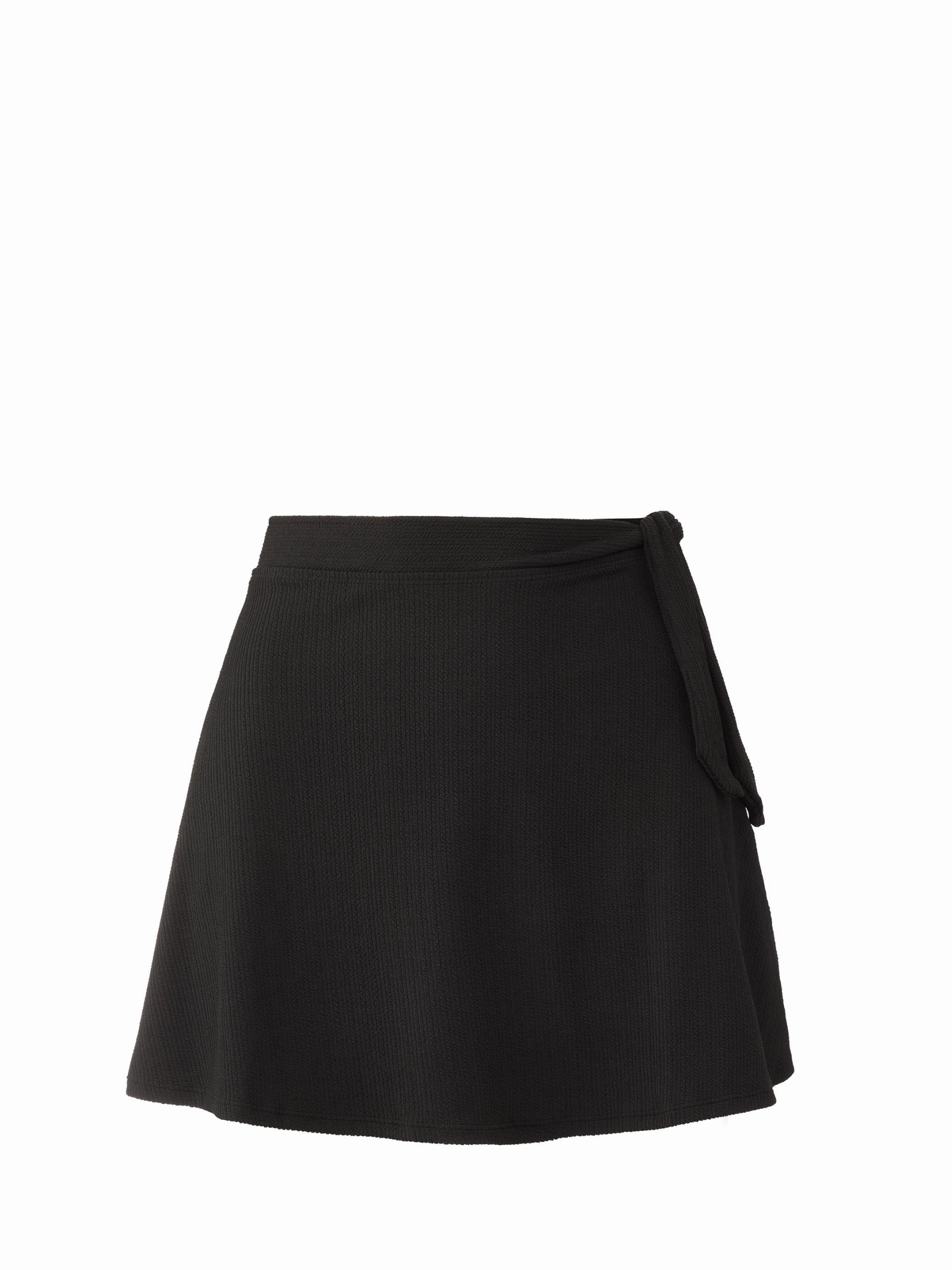 Amy Swim Skirt Black Texture fashionable beach swimwear, modern womens bikinis