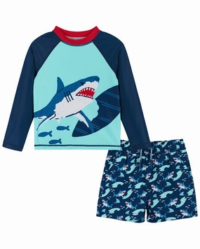 Andy & Evan Rashguard Set boys swimwear sets, boys swim trunks