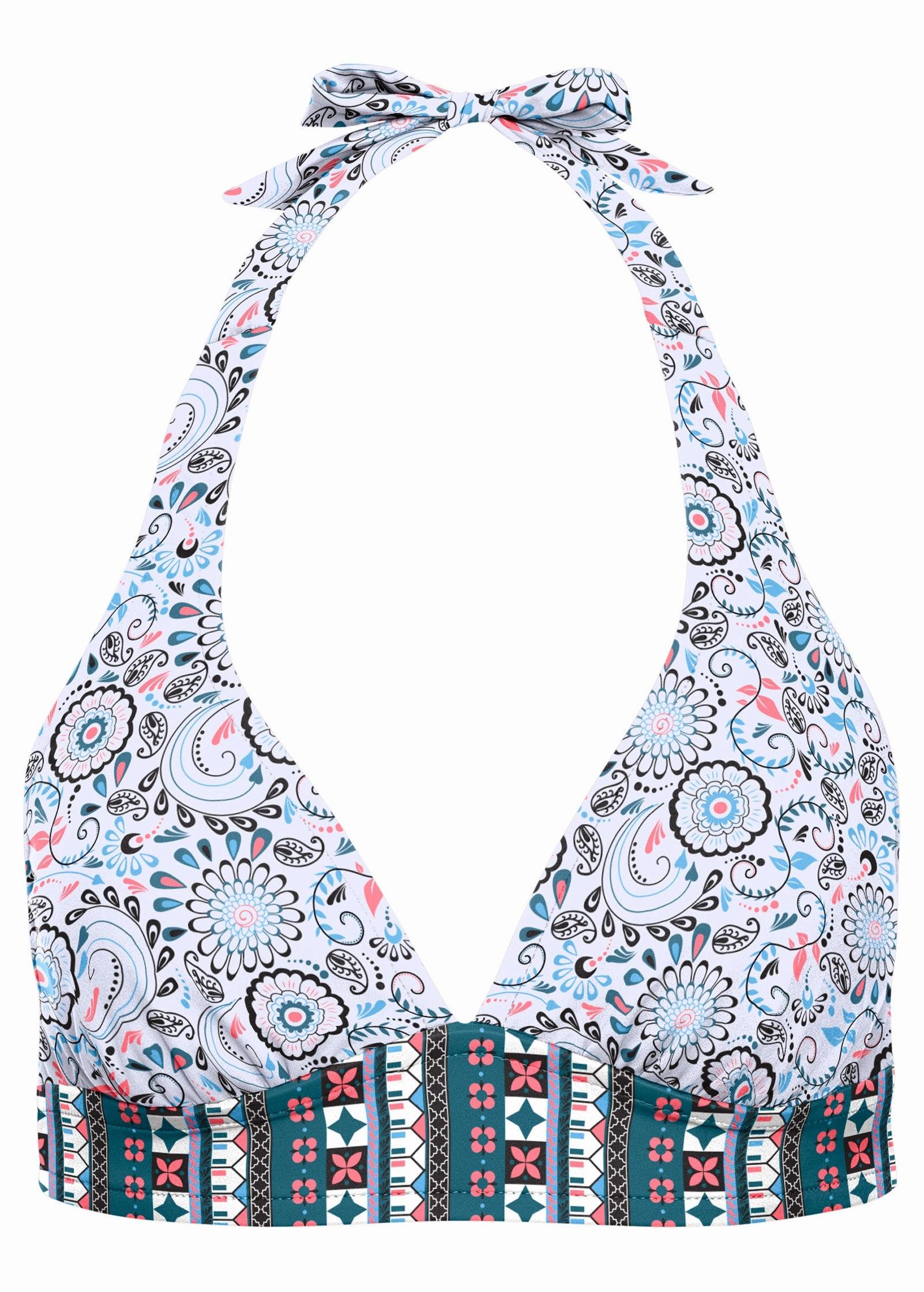 Anguilla Halter Top - Lotus Flowers