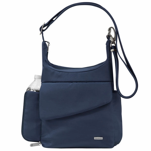 Anti-Theft Classic Crossbody RFID Wallet Security Zip Pouch