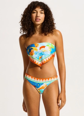 Aquarius Hipster Bikini Bottom - Turquoise push up bikinis women, sporty womens bikini sets