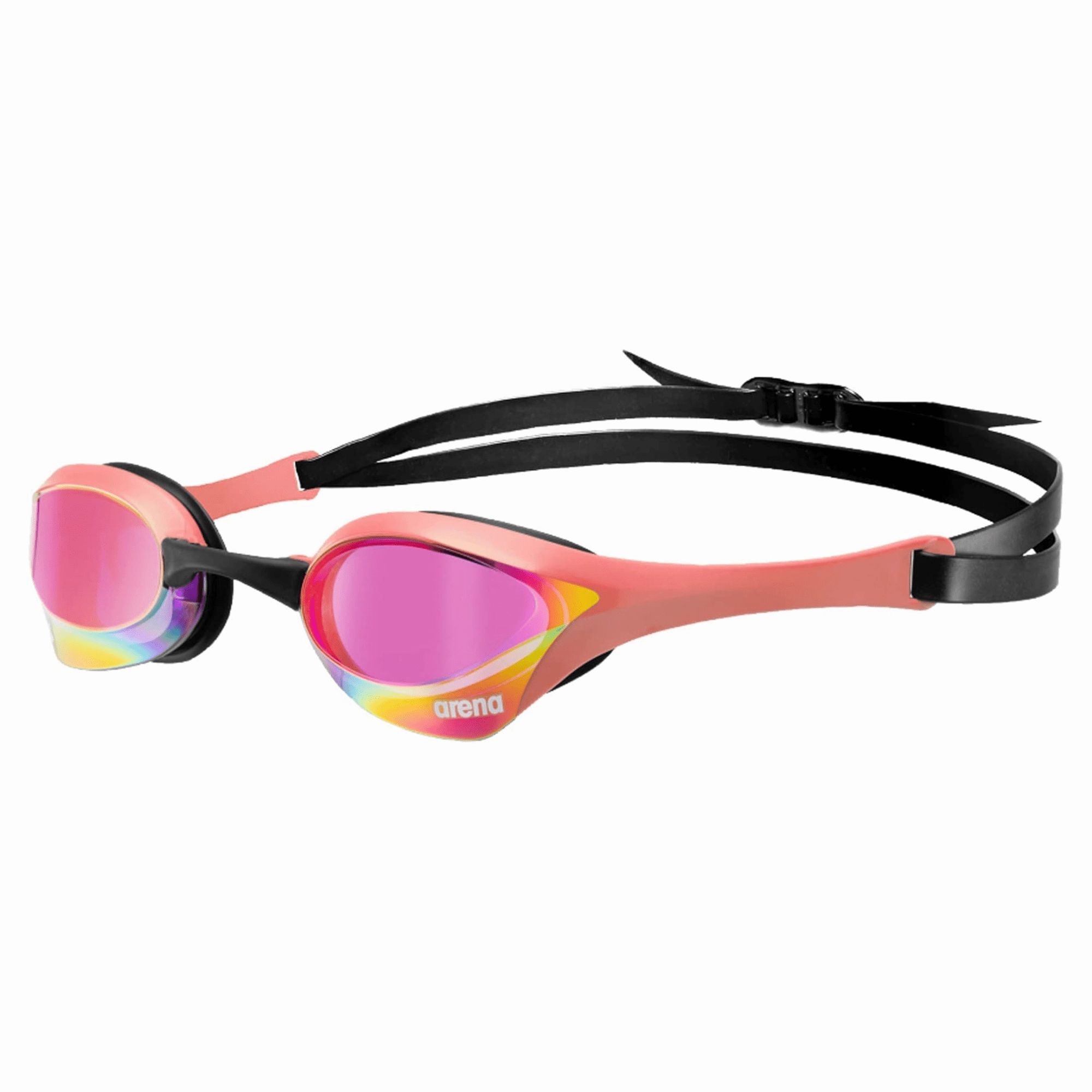 Arena Cobra Ultra Swipe Mirror Goggles - Violet/Coral anti fog swim goggles, swim training goggles