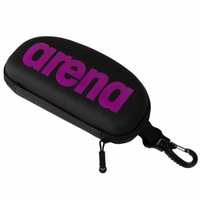 Arena Goggle Case - Black/Purple anti fog swim goggles, swim training goggles