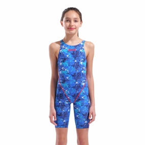 Arena Powerskin ST NEXT Girls Kneeskin Limited Edition - Splashy/Multi swim training suits women, performance one piece swimsuits