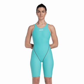 Arena Powerskin ST NEXT Womens Open Back Kneeskin - Aquamarine performance swimwear for women, athletic swimsuits