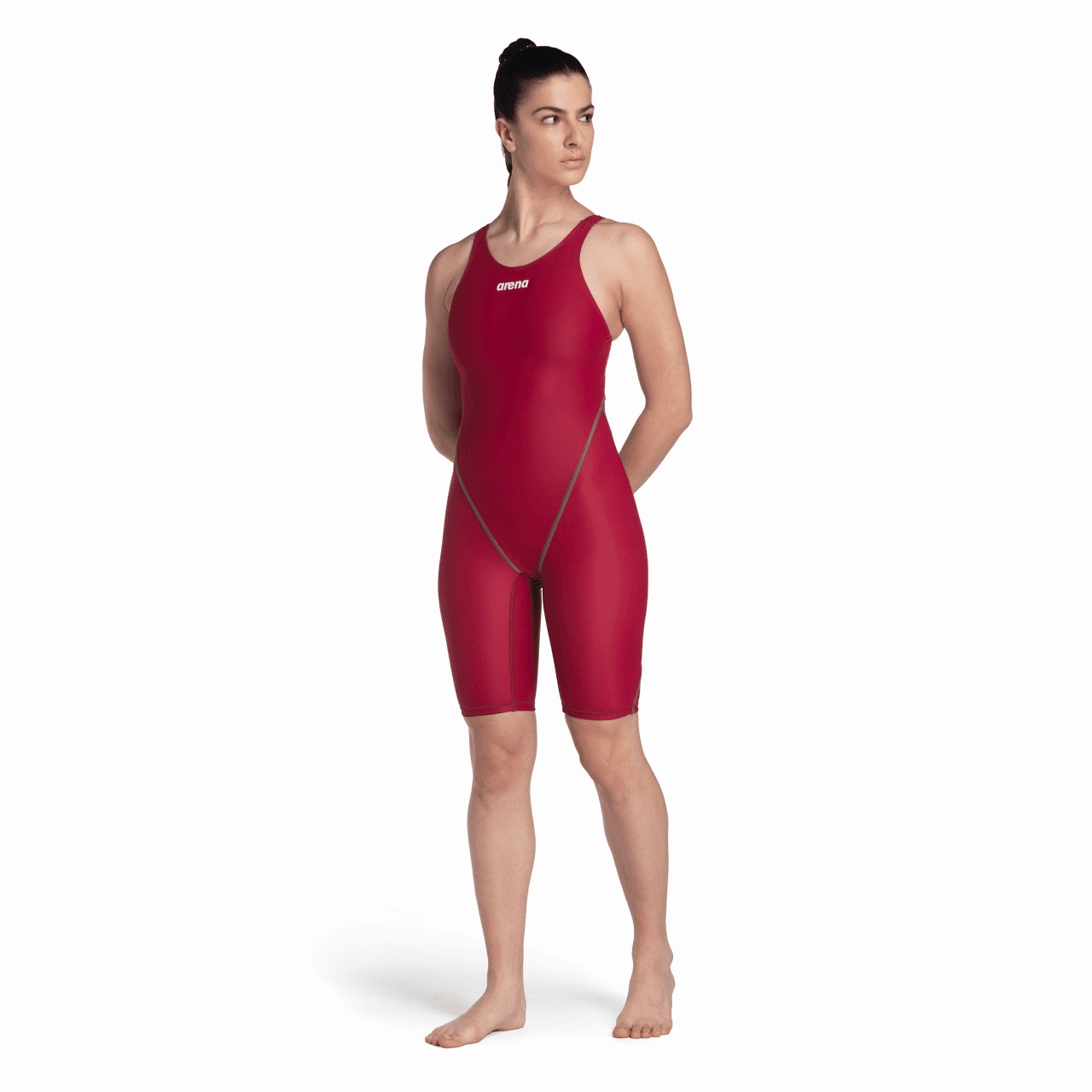 Arena Powerskin ST NEXT Womens Open Back Kneeskin - Deep Red
