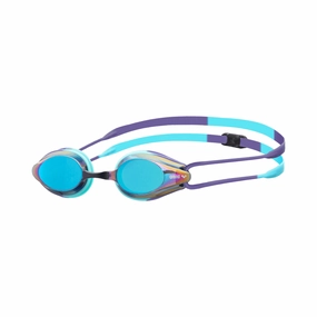 Arena Tracks Mirror Goggles - Turquoise/Future Dusk/Water Blue anti fog swim goggles, swim training goggles