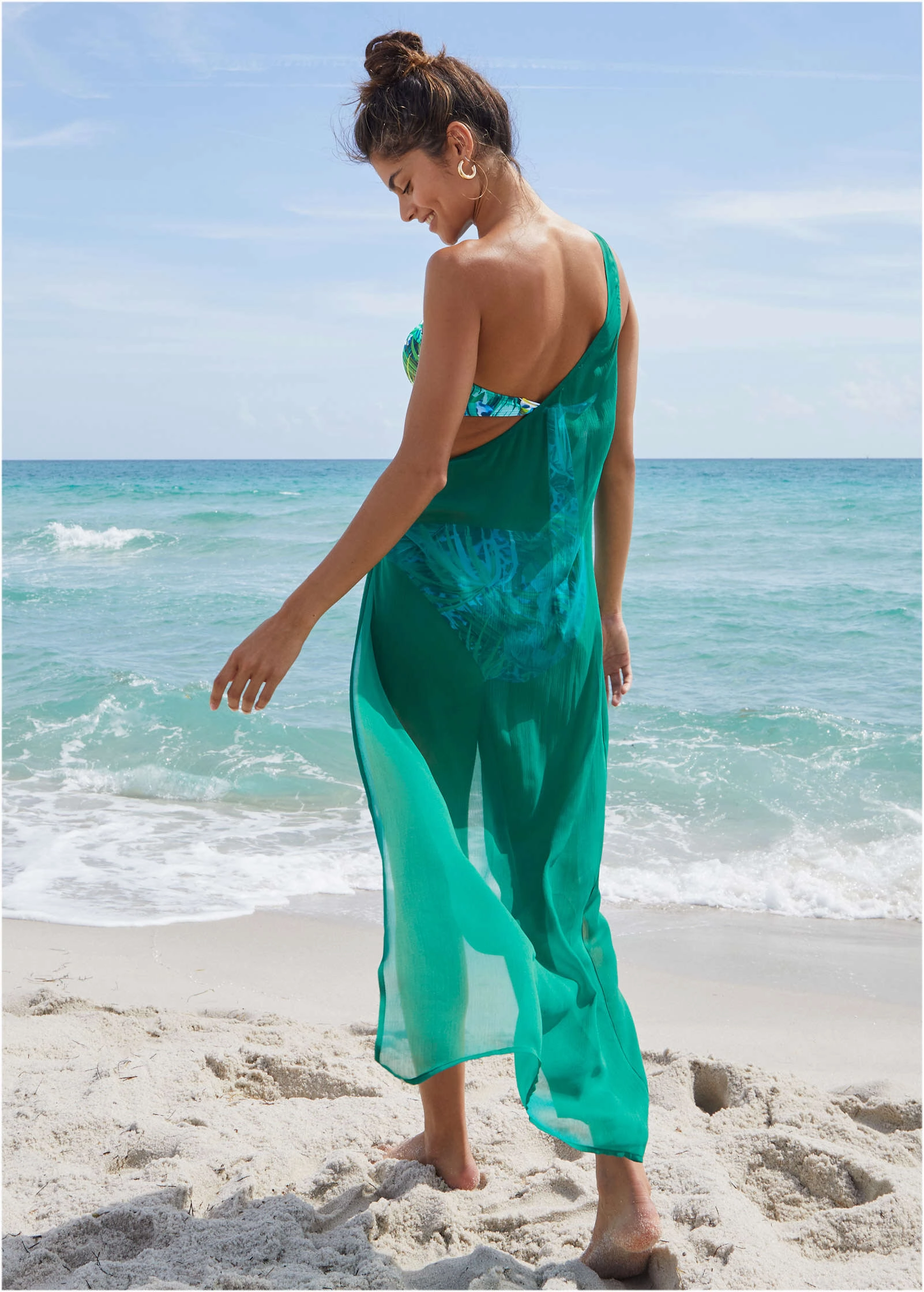 Asymmetrical Cover-Up - Green Glory