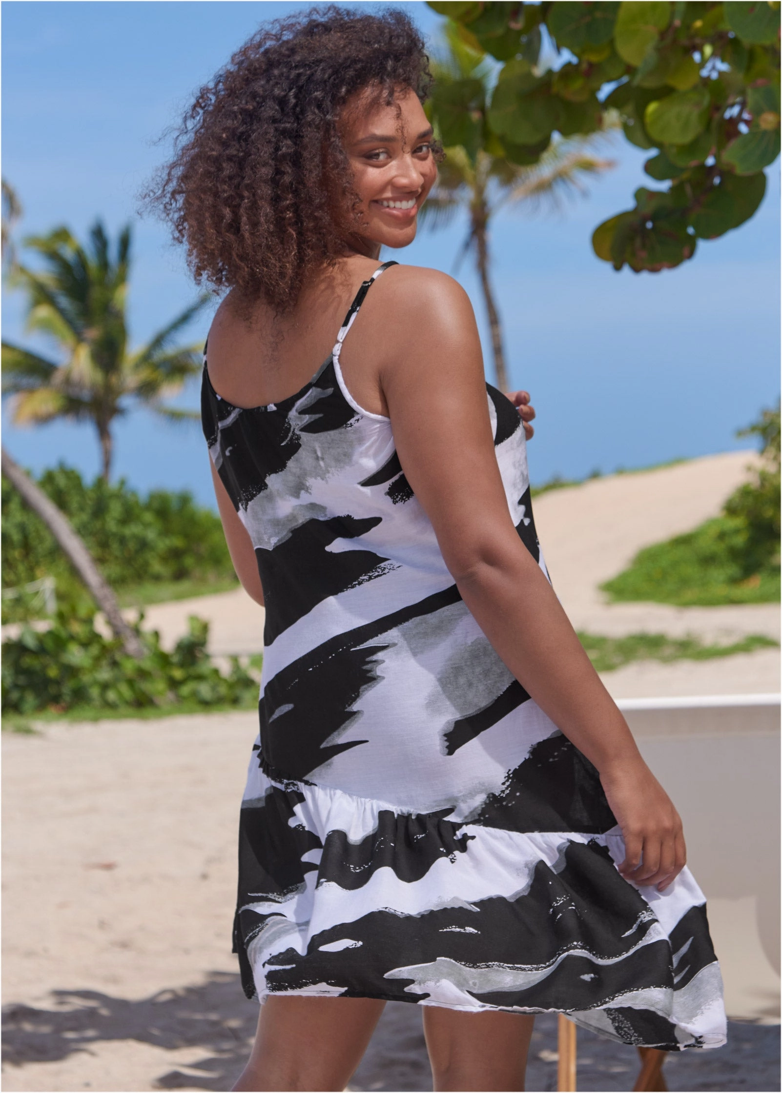 Asymmetrical Cover-Up Dress - Paint Party