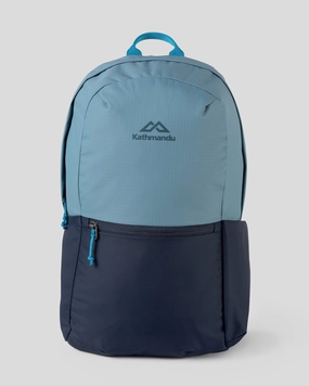 Axon Everyday Backpack - Washed Blue/Pure Navy Expandable Travel Bag Overnight Bag