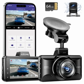 Dont Wait Save Azdome Upgraded M01 3K Wifi Dash Cam Front And Rear, 3" Screen Dual Dash Camera For Car Built-In Adas G-Sensor, 24H Parking Mode Car Camera