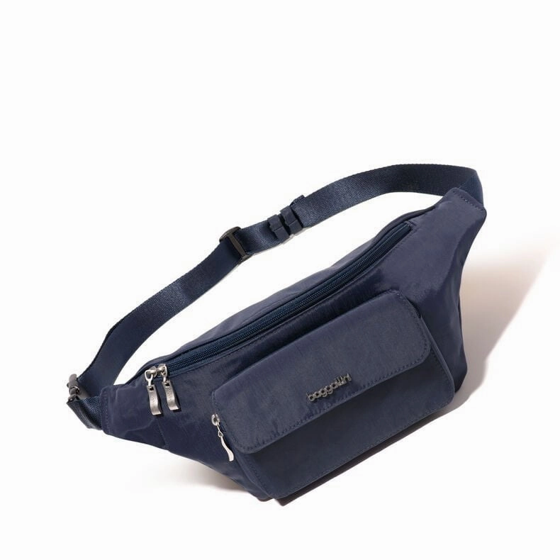 Baggallini Modern Everywhere Belt Bag Sling - Waist Strap 28" To 32.5" High Capacity Travel Bag