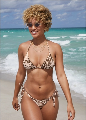 Bahamas Triangle Top - Mystic Palm supportive swim tops, printed bikini tops