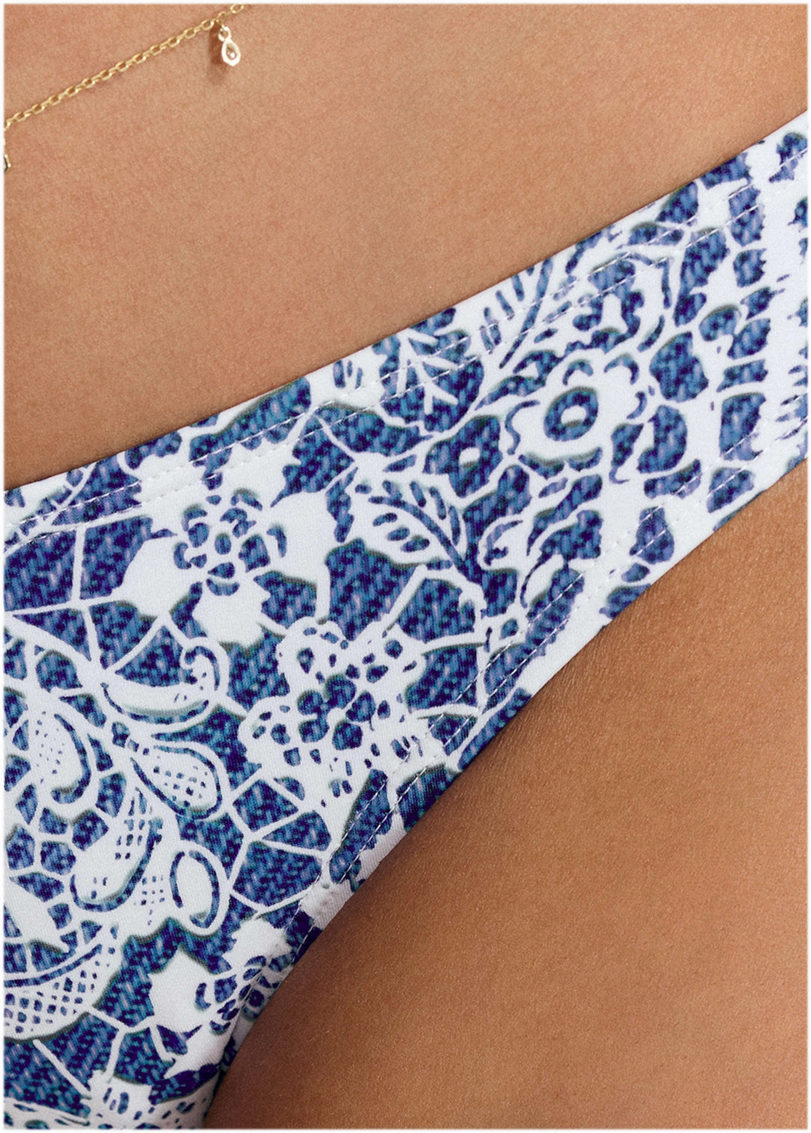 Bali Moderate Bottom - Denim Anglaise Paisley