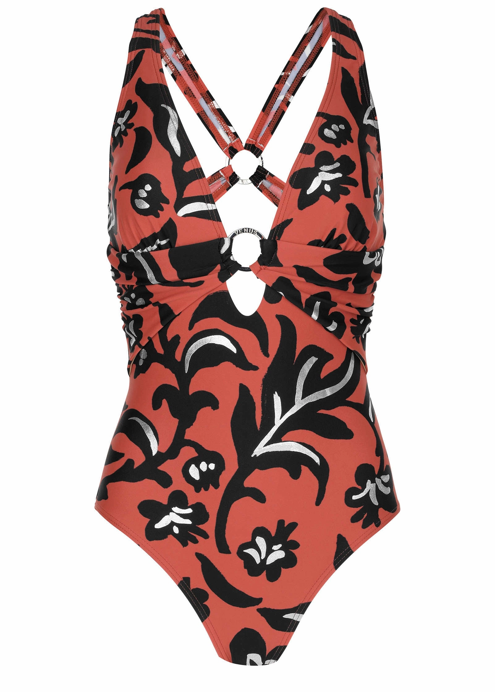 Barbados One-Piece - Foiled Painterly Floral