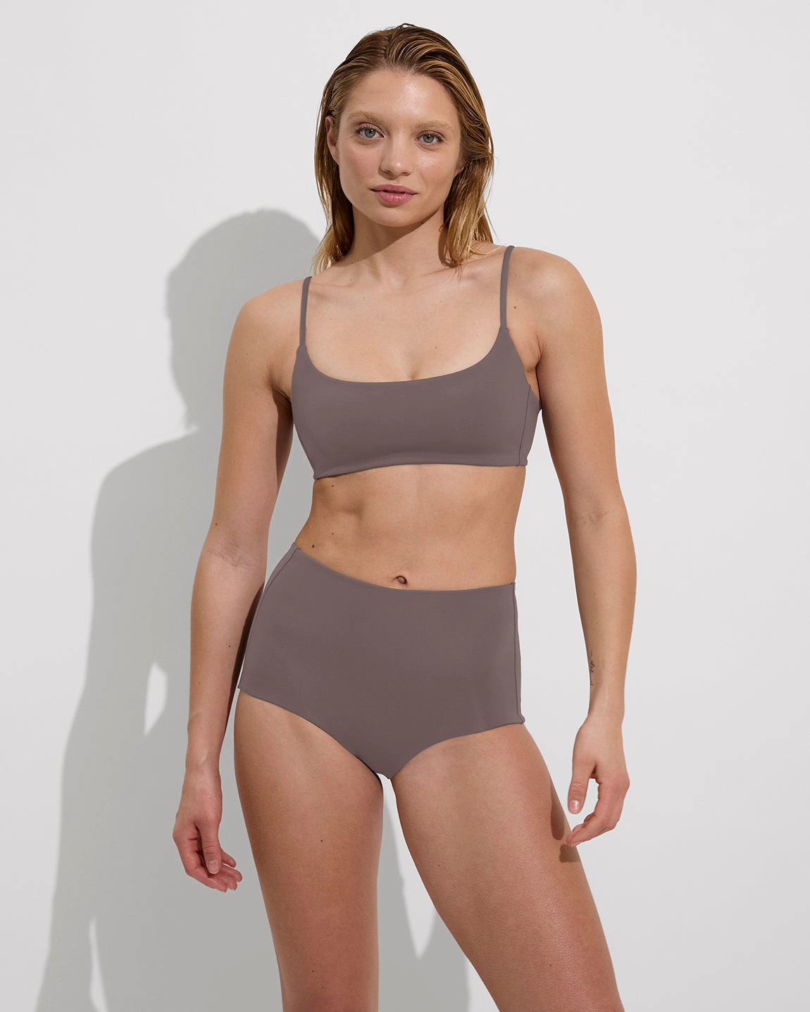 Barrel Bottom - Stormy sleek design swimwear for women, minimalist swim styles