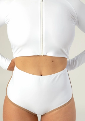 BAS MARGOT blanc et beige two piece swimsuits women, matching bikini sets