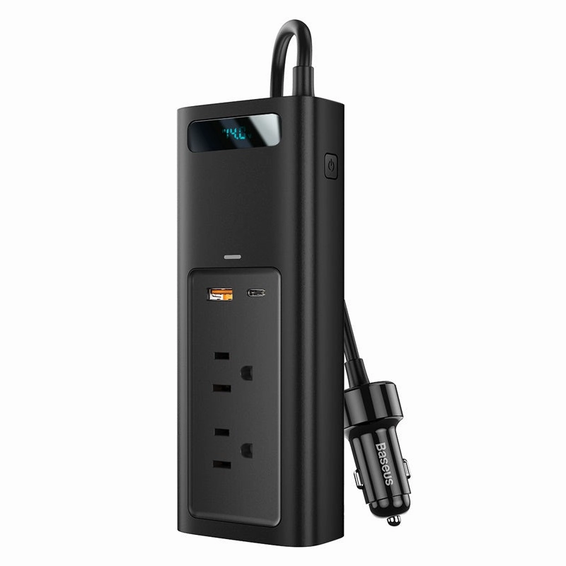 Baseus In-Car Inverter 150W (110V Us/Jp) Black (Crnbq-01) Exclusive Holiday Deal