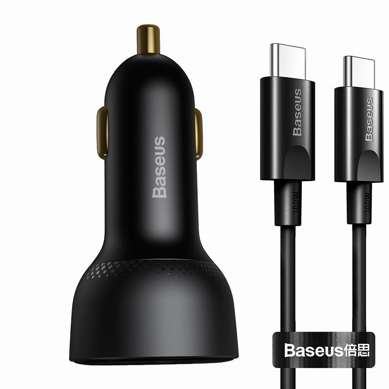 Todays Trending Deals Last Chance Steal Baseus Supreme Digital Display Pps 100W Dual Quick Charger Car Charger   100W Cable (Tzcczx-01)