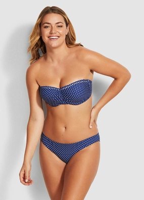 Beach Belle Hipster Bikini Pants - Blue Opal plus size swimwear women, summer swimwear for ladies