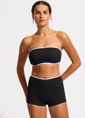 Beach Bound Boyleg Bikini Bottom - Black modern womens swimwear, one piece swimsuits women