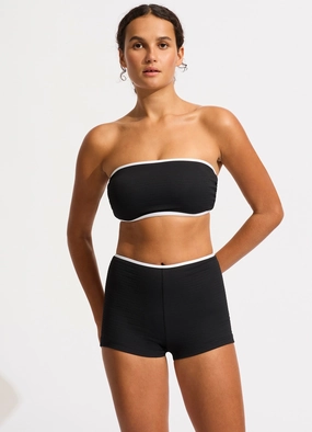 Beach Bound DD Tank Bikini Top - Black two-piece bikinis for women, trendy bikinis for beachwear