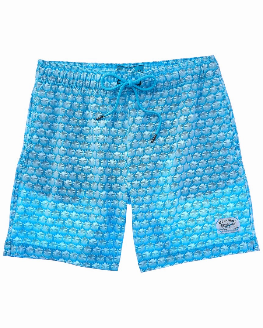 Beach Bros Hexagon Ray Swim Trunk mens full coverage swimwear, stylish mens swim trunks