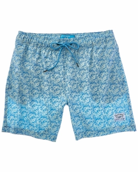 Beach Bros Small Field Of Daisies Swim Trunk mens full coverage swimwear, stylish mens swim trunks