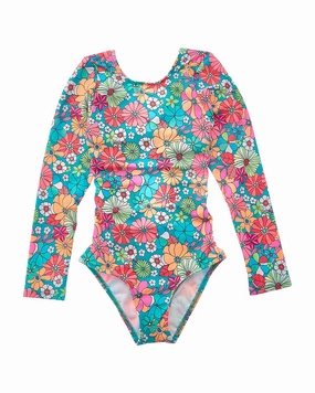 Beach Lingo Rash Suit stylish teen girl swimsuits, teen girls swimwear sets